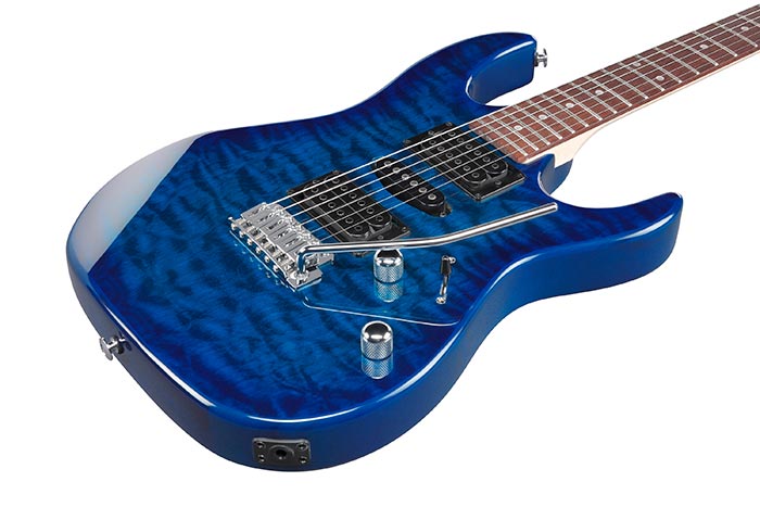 GiO Ibanez GRX70QA キルトメイプル ブルー　アンプセット Ibanez Gio Quilted Maple Art Grain Electric Guitar w/ Jatoba