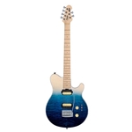 Sterling  Axis Quilted Maple Electric Guitar w/ Hard Maple Fingerboard - Spectrum Blue AX3QM-SPB-M1