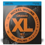 D'Addario  Nickel Wound Medium Electric Bass Strings .050 - .105 EXL160