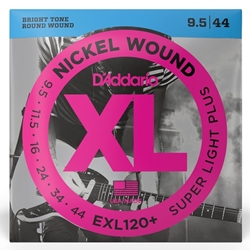 D'Addario  Nickel Wound Super Light Plus Electric Guitar Strings .0095 | .044 EXL120+
