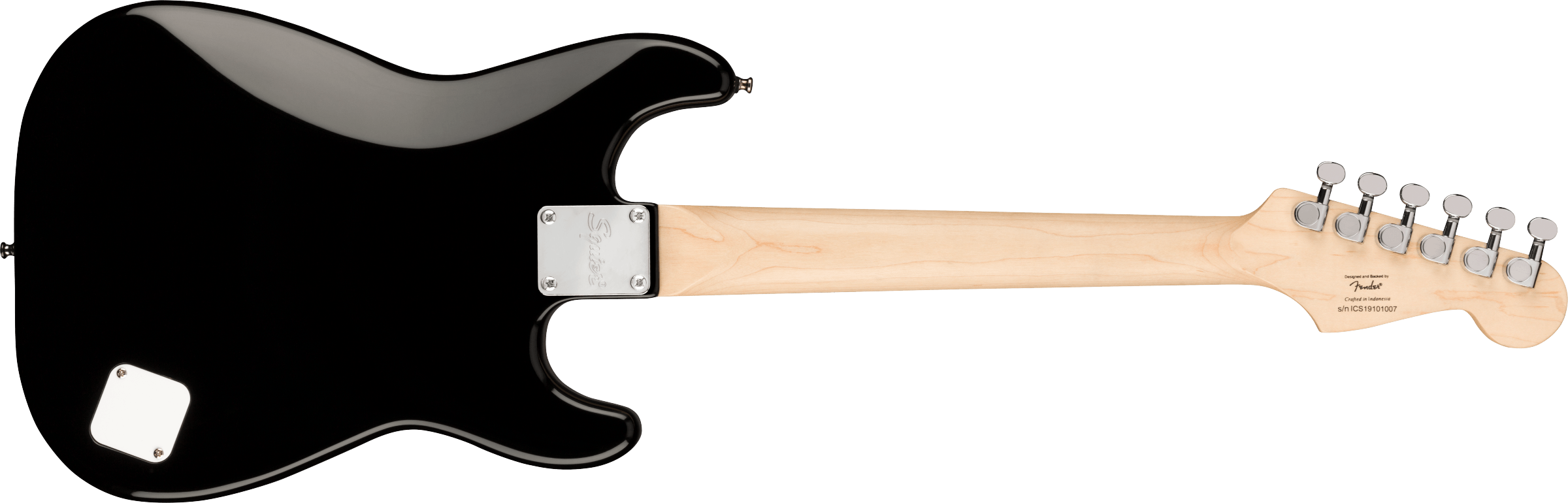 Fender Squier Mini Left-Handed Stratocaster Electric Guitar w/ Indian Laurel Fingerboard - Black