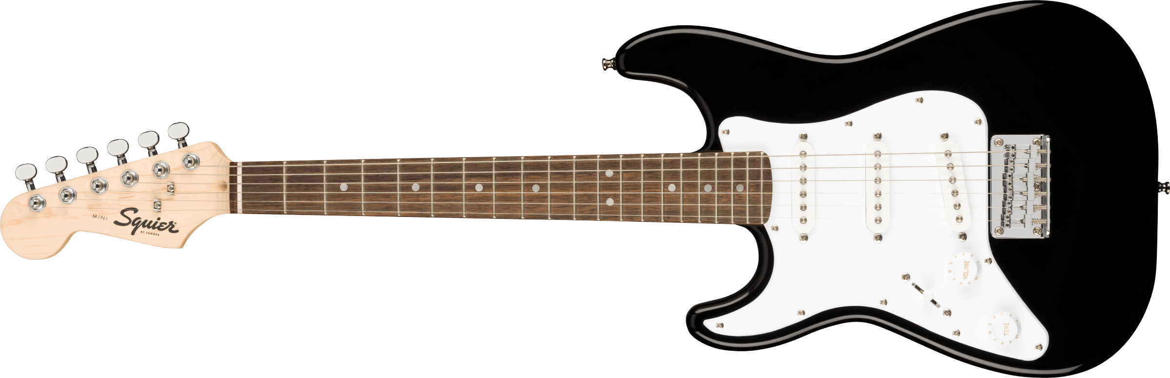 Fender Squier Mini Left-Handed Stratocaster Electric Guitar w/ Indian Laurel Fingerboard - Black
