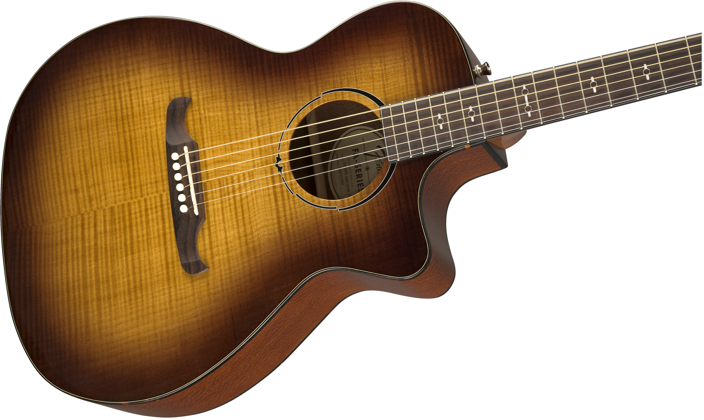 Fender® FA-345CE Auditorium Acoustic Electric w/ Laurel Fingerboard - 3-Tone Tea Burst (Discontinued - One Left!)
