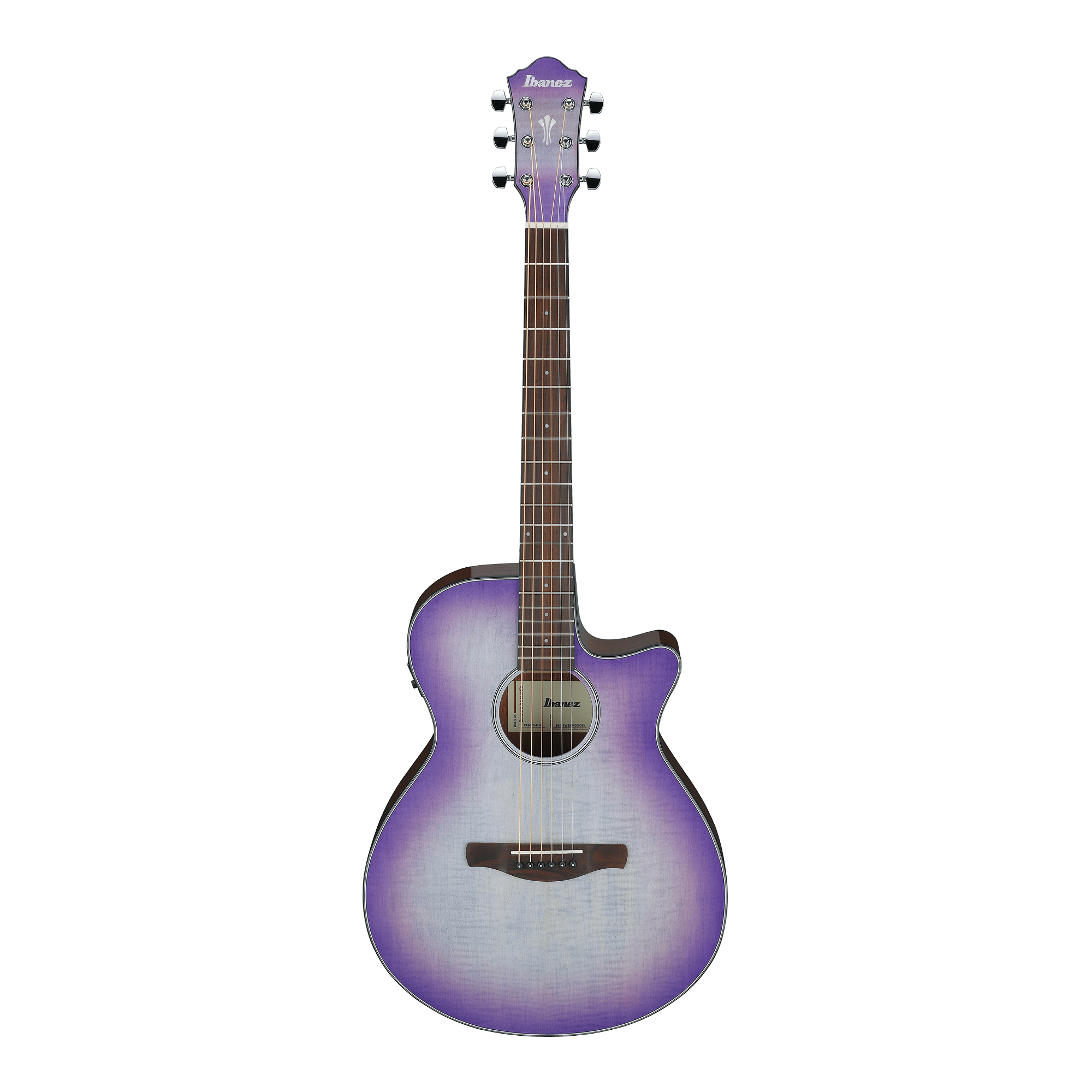 Ibanez AEG70PIH Cutaway Acoustic/Electric Flamed Maple Guitar w/ Walnut Fingerboard - Purple Iris Burst High Gloss AEG70PIH