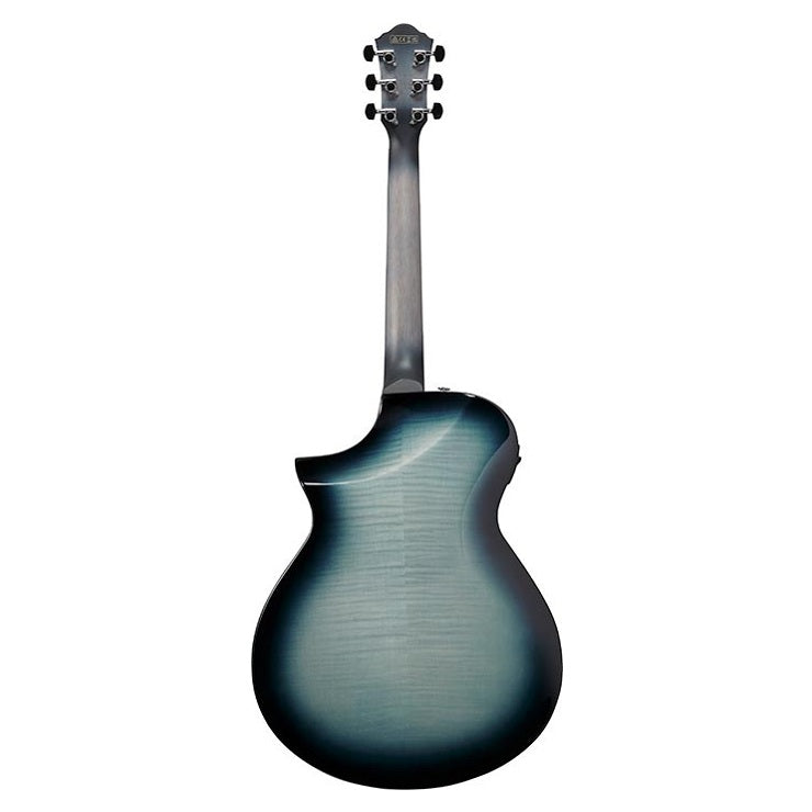 Ibanez Cutaway Acoustic/Electric Flamed Maple Guitar w/ Walnut FIngerboard - Indigo Blue Burst High Gloss AEWC400IBB