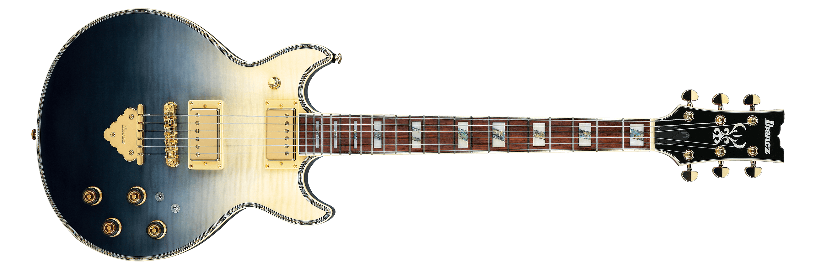 Ibanez Artist Series Electric Guitar w/ Bound Jatoba Fingerboard - Transparent Blue Gradation AR420TBG