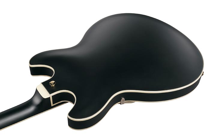 Ibanez Hollow Body Electric Guitar w/ Bound Walnut Fingerboard - Flat Black AS73GBKF