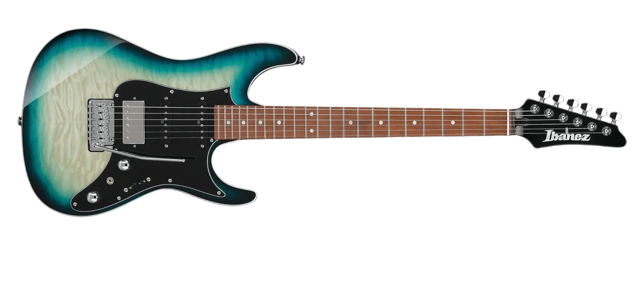 Ibanez AZ Premium Electric Guitar w/ Roasted Maple Fingerboard - Deep Ocean Blonde AZ24P1QMDOB
