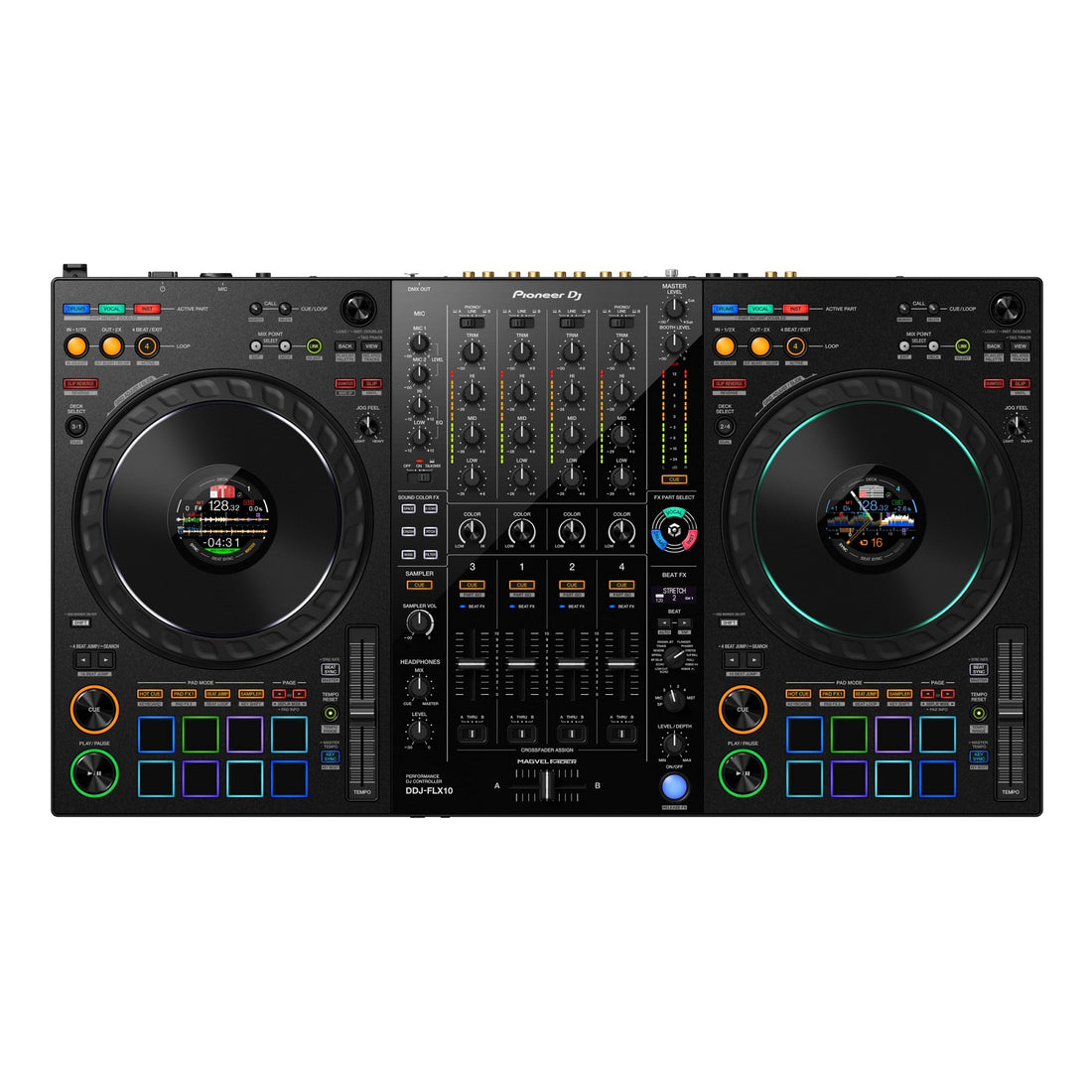 Pioneer DJ 4-Channel DJ Controller for rekordbox and Serato DJ Pro DDJ-FLX10