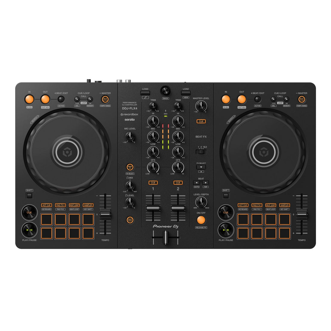 Pioneer DJ 2-Channel DJ Controller for Multiple DJ Applications, with REKORDBOX and SERATO DJ - Black DDJ-FLX4
