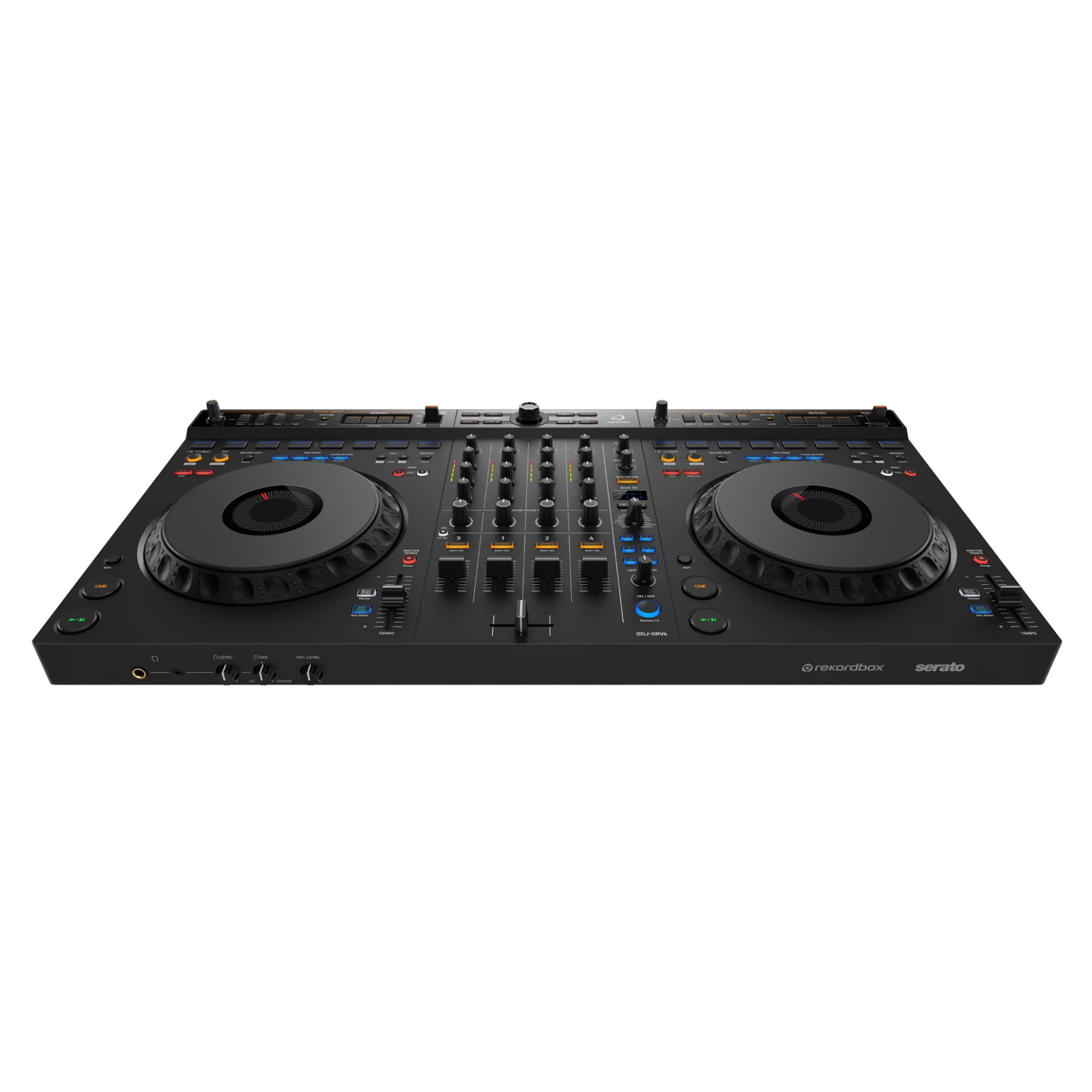Alpha Theta 4-channel DJ controller for multiple DJ applications