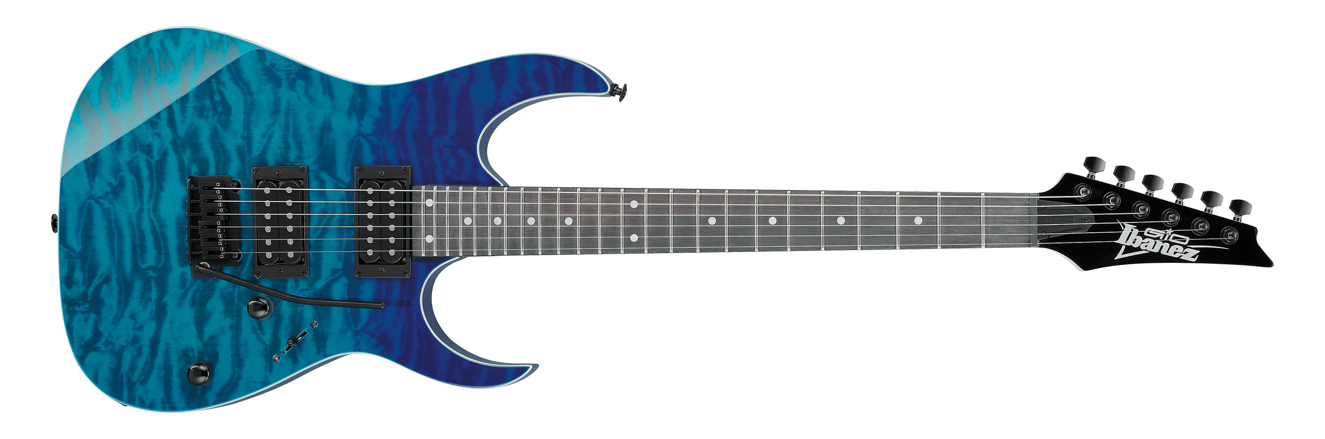 Ibanez Gio Electric Guitar w/ Bound Purpleheart Fingerboard - Blue Gradation GRG120QASPBG