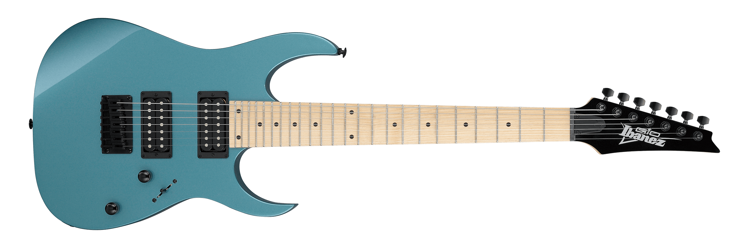 Ibanez Gio 7-String Electric Guitar w/ Maple FIngerboard - Metallic Light Blue GRG7221MMLB