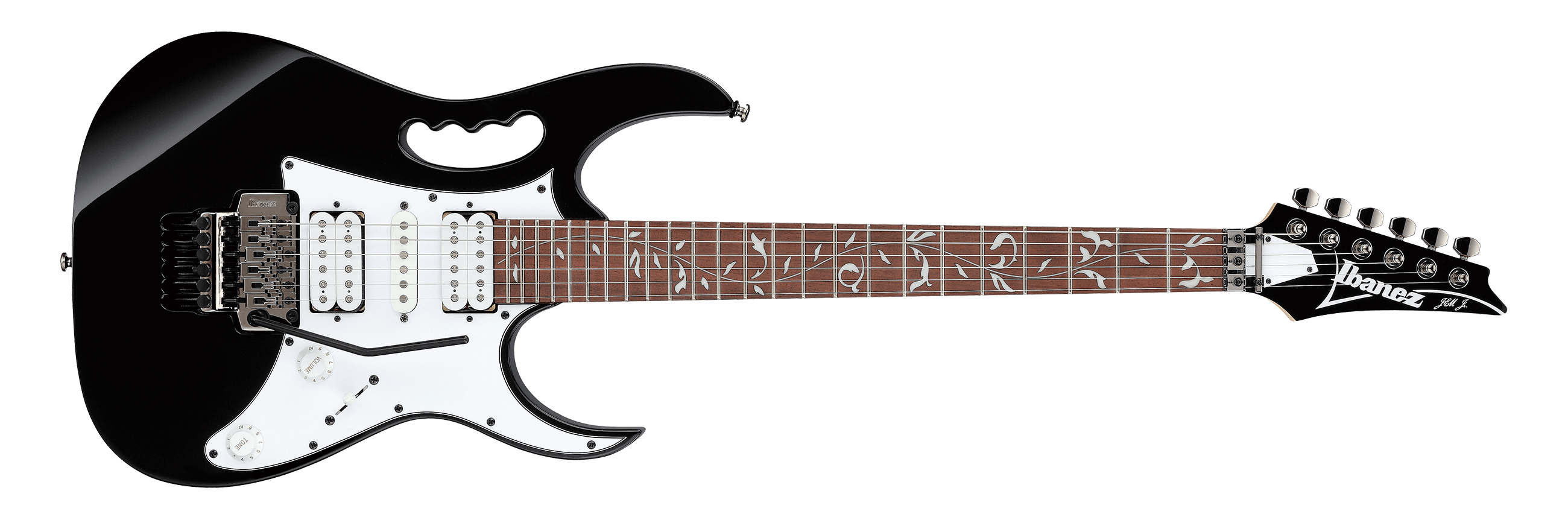 Ibanez Signature Steve Vai JEM Jr Electric Guitar w/ Jatoba FIngerboard - Black JEMJRBK