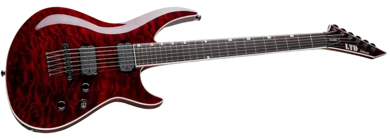 ESP LTD H3-1000 Electric Guitar w/ Macassar Ebony Fingerboard - See Thru Black Cherry LH31000QMSTBC