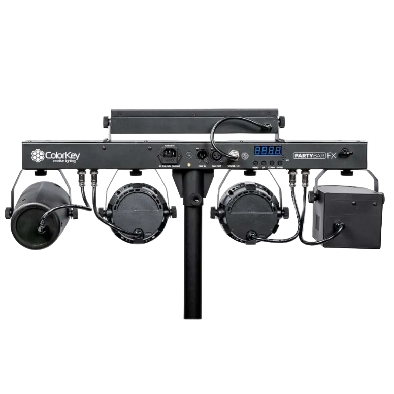 ColorKey PartyBar FX CKU-3030 Compact, All-In-One, Multi-Effect DJ Lighting Package