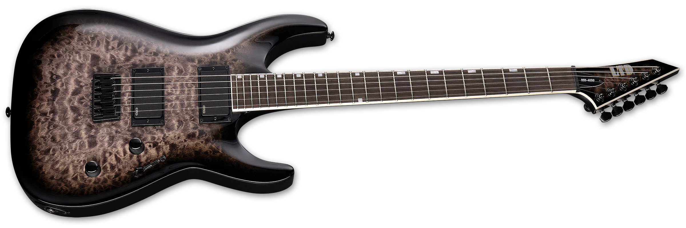 ESP MH Series Electric Guitar w/ Rosewood Fingerboard - See Thru Black Sunburst LMH400HTQMSTBLKSB