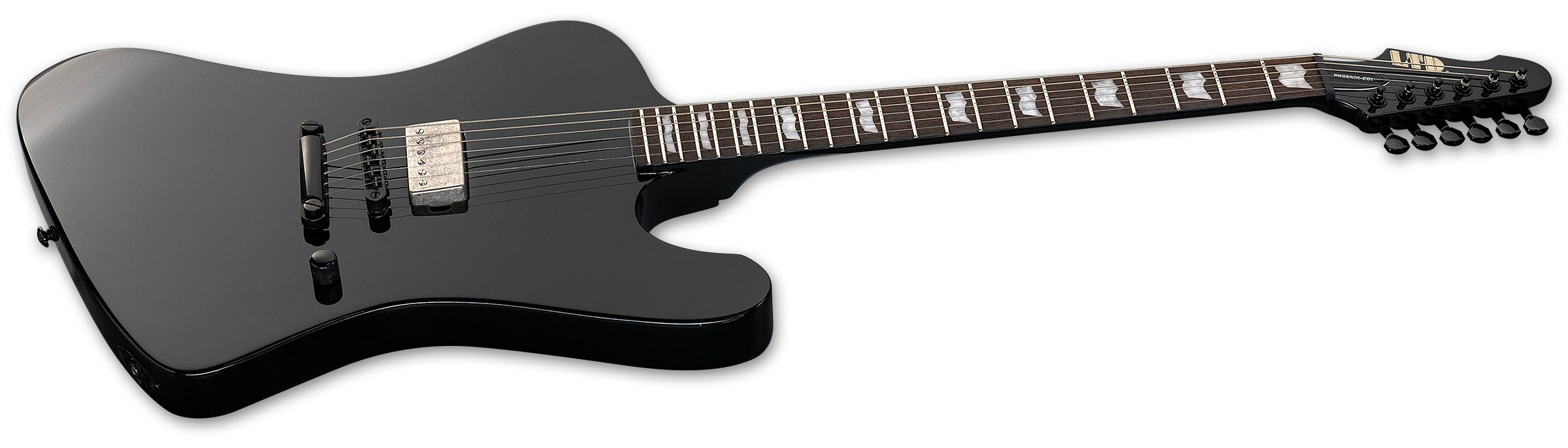 ESP LTD Phoenix-201 Electric Guitar w/ Rosewood Fingerboard - Black Gloss LPHOENIX201BLK