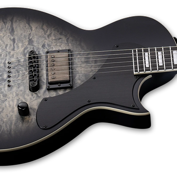 ESP LTD EC-01FT Electric Guitar w/ Macassar Ebony Fingerboard - Charcoal Burst Satin LEC01FTQMCHBS