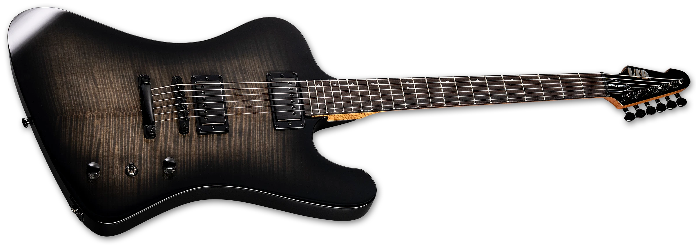 ESP LTD Phoenix-200DX Electric Guitar w/ Rosewood Fingerboard - Black Burst LPHX200DXBLKB