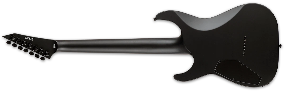 ESP LTD M-7HT Baritone Black Metal 7-String Electric Guitar w/ Macassar Ebony Fingerboard Black Satin