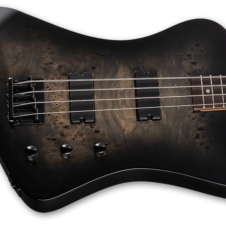 ESP LTD Phoenix-204DX 4-String Bass w/ Rosewood Fingerboard - Black Burst LPHX204DXBLKB