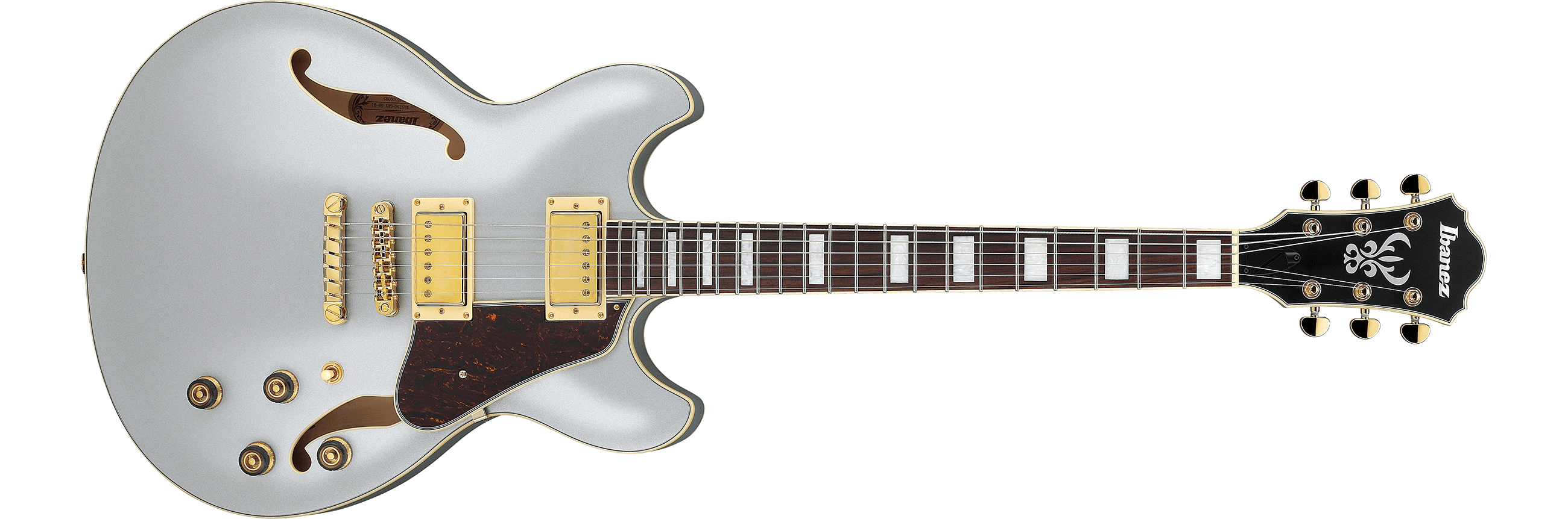 Ibanez Artcore Series Hollow Body Electric Guitar w/ Bound Rosewood Fingerboard - Moonstone Silver Flat AS73GMSF
