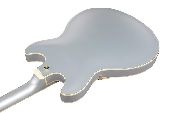 Ibanez Artcore Series Hollow Body Electric Guitar w/ Bound Rosewood Fingerboard - Moonstone Silver Flat AS73GMSF