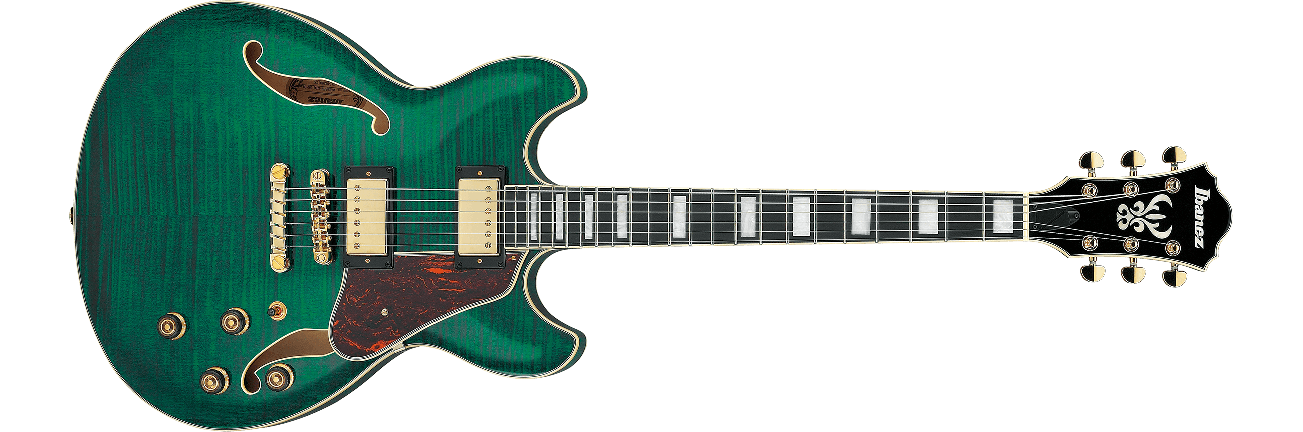 Ibanez Artcore Expressionist Series Electric Guitar w/ Bound Macassar Ebony Fingerboard - Transparent Moss Green AS93FMTMG