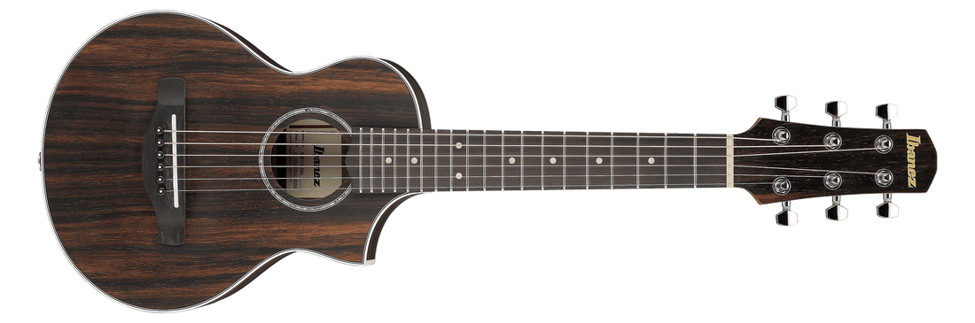 Ibanez Piccolo Acoustic Guitar w/ Purpleheart Fingerboard - Dark Brown Open Pore EWP13-DBO