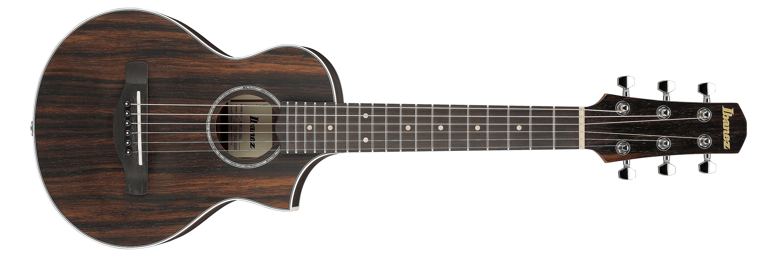 Ibanez Piccolo Acoustic Guitar w/ Purpleheart Fingerboard - Dark Brown Open Pore EWP13-DBO