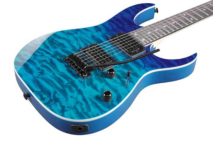 Ibanez Gio Electric Guitar w/ Bound Purpleheart Fingerboard - Blue Gradation GRG120QASPBG