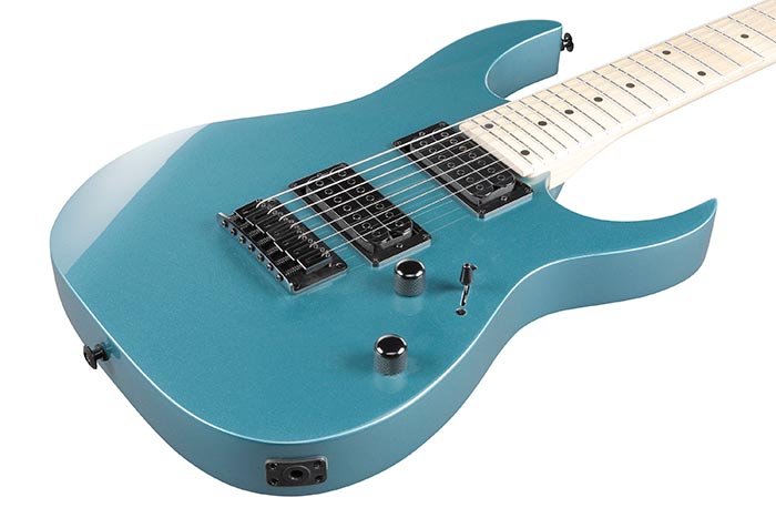 Ibanez Gio 7-String Electric Guitar w/ Maple FIngerboard - Metallic Light Blue GRG7221MMLB