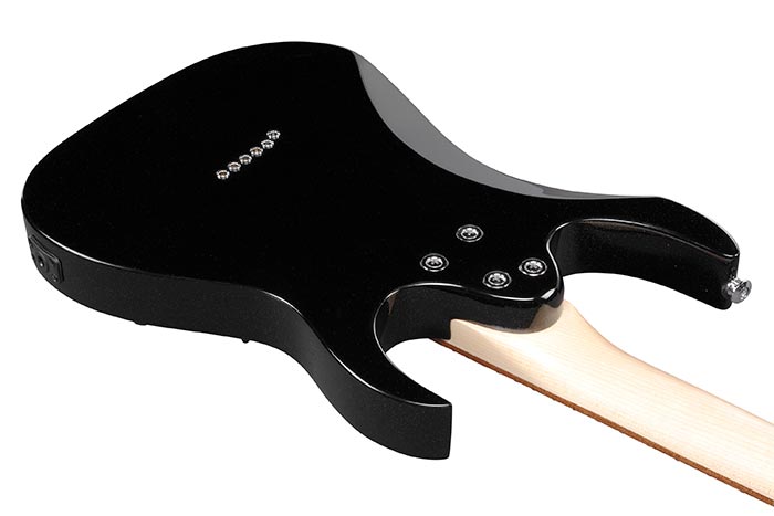 Ibanez Gio miKro Left Handed Electric Guitar w/ Jatoba Fingerboard - Black Night GRGM21BKNL