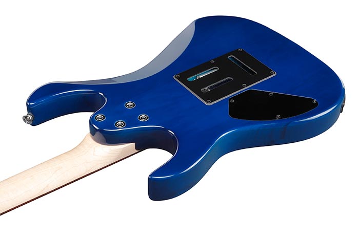 Ibanez Gio Quilted Maple Art Grain Electric Guitar w/ Jatoba Fingerboard - Transparent Blue Burst GRX70QATBB