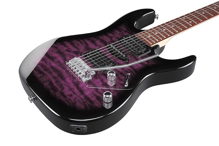 Ibanez Gio Rx Series Electric Guitar w/ Jatoba Fingerboard - Transparent Violet Burst GRX70QATVT