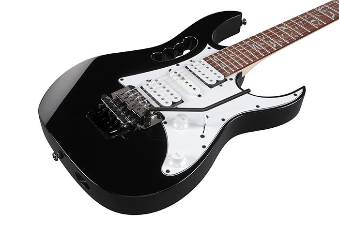 Ibanez Signature Steve Vai JEM Jr Electric Guitar w/ Jatoba FIngerboard - Black JEMJRBK