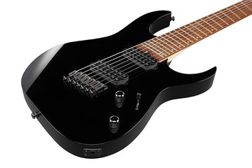 Ibanez 7-String Electric Guitar w/ Jatoba Fingerboard & Multi-Scale Frets - Black RGMS7BK