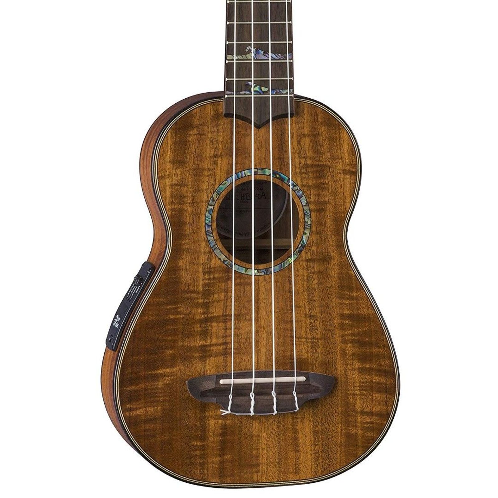 Luna Guitars High Tide Koa Soprano Ukulele Acoustic-Electric Ukulele - Satin Natural