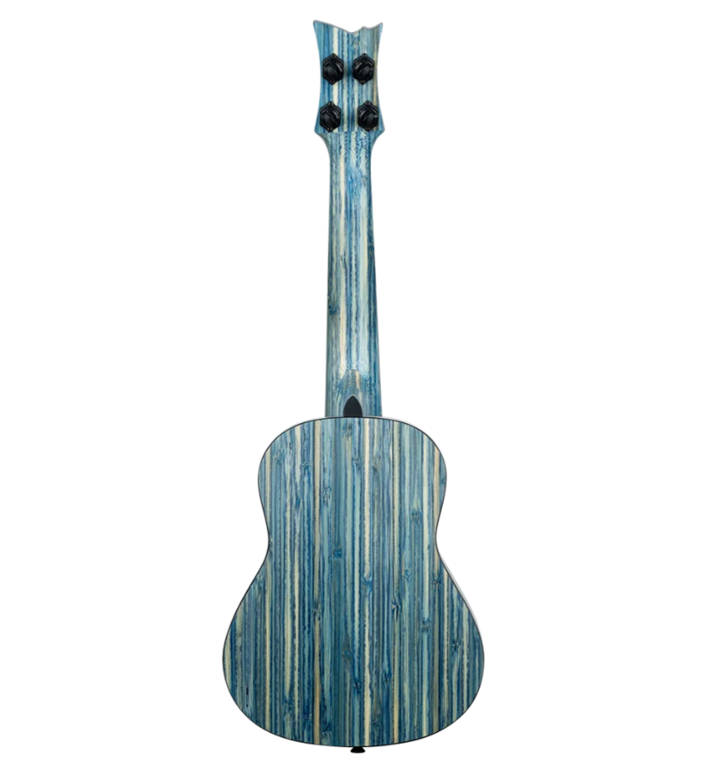 Ortega Bamboo Series Concert Ukulele - Stonewashed Blue