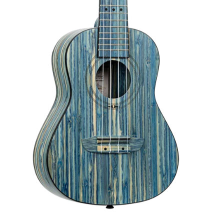 Ortega Bamboo Series Concert Ukulele - Stonewashed Blue