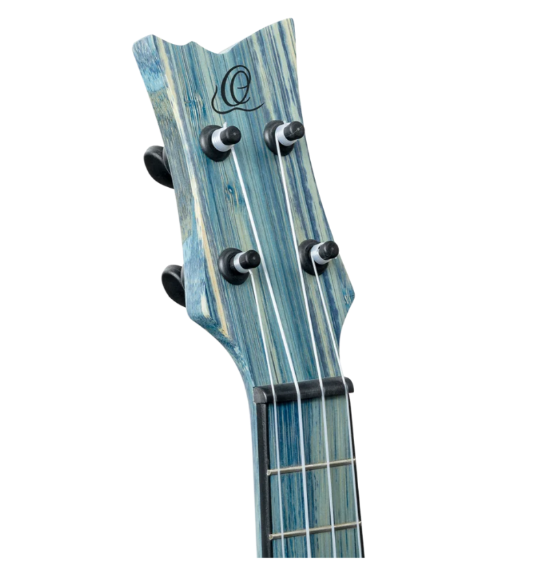 Ortega Bamboo Series Concert Ukulele - Stonewashed Blue