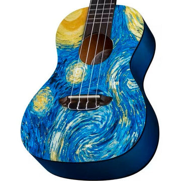 Luna Guitars Starry Night Concert Ukulele w/ Gig Bag