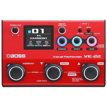Boss VE-22 Vocal Performer Mic Pre-amp, Effects Processor and Looper