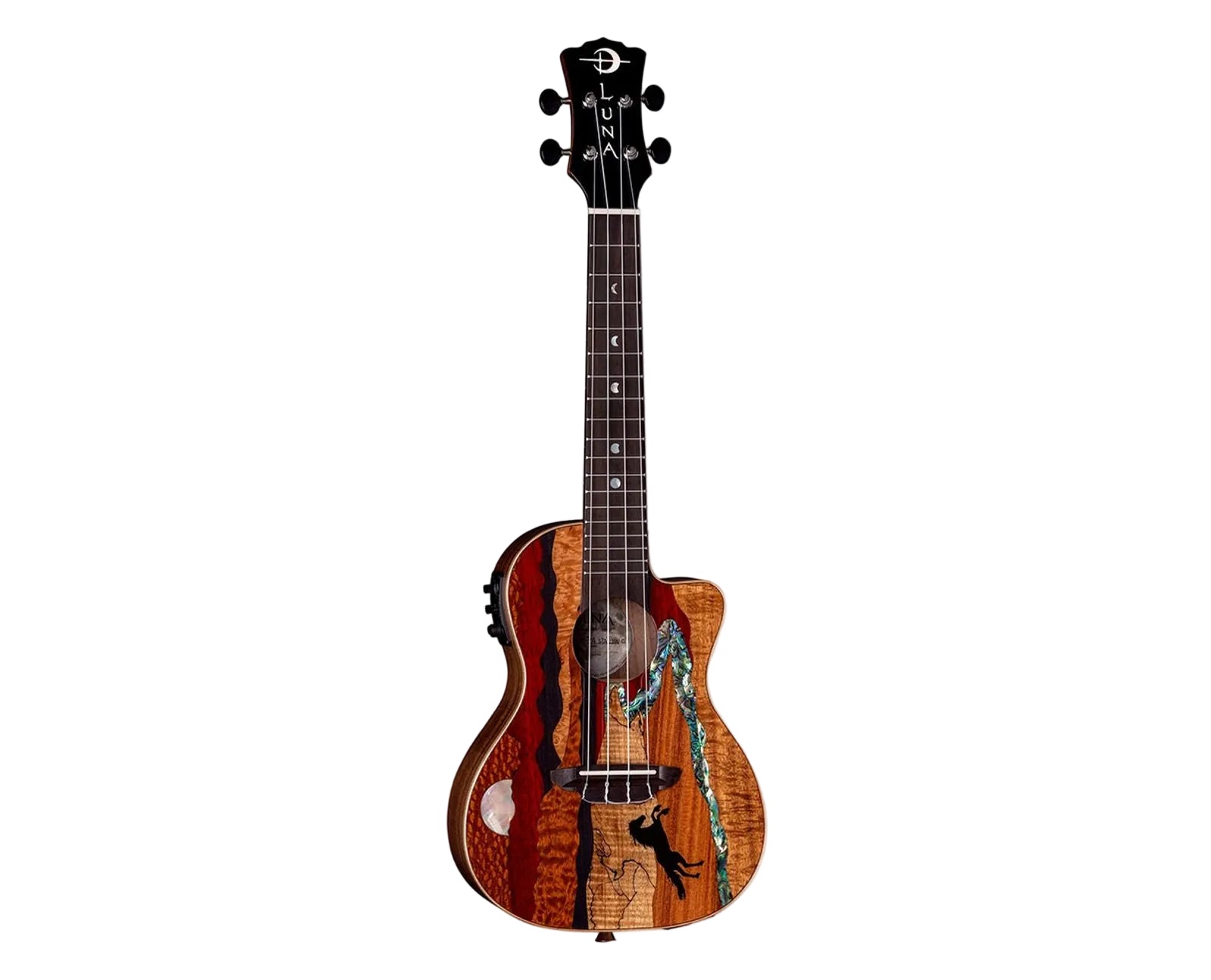 Luna Guitars Vista Stallion Concert Uke w/ Bag - Gloss Finish