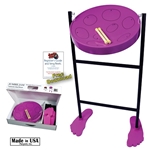 Panyard  Jumbie Jam Steel Drum Kit w/ Tube Floor Stand - Purple W1068