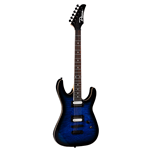 Dean MDX-QM-TBB MD X-Series Quilt Maple Electric Guitar -Trans Blue Burst