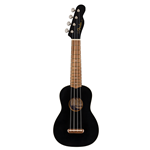 Fender®  Venice Soprano Ukulele w/ Walnut Fingerboard - Black 097-1610-706