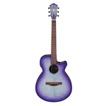 Ibanez  Cutaway Acoustic/Electric Flamed Maple Guitar w/ Walnut Fingerboard - Purple Iris Burst High Gloss AEG70PIH