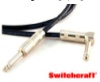 Conquest HQA10 10' Instrument Cable, Right Angle Quarter - Straight Quarter